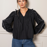 Sabina Blouse Ebony Broderie