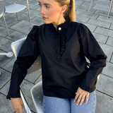 Ella Blouse Ebony Poplin