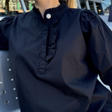 Ella Blouse Ebony Poplin