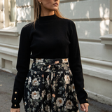 Stina High Neck Jet Black
