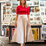 Astrid Skirt Golden Beige Poplin