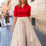 Astrid Skirt Golden Beige Poplin