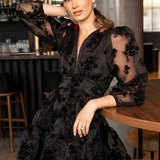 Noor Dress Shiny Black (PRE-ORDER. DEL: WEEK 41)