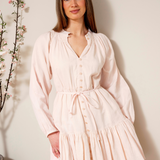 Alia Dress Linen Light Pink