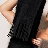 Mohair Scarf Black