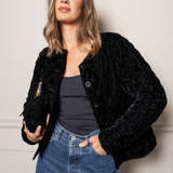 Adele Jacket Velvet Black