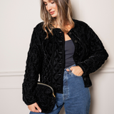 Adele Jacket Velvet Black