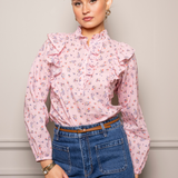 Maya Blouse Pink Flora