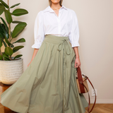 Astrid Skirt Sage Poplin