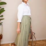 Astrid Skirt Sage Poplin