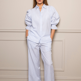 Sienna Pant Blue Seersucker (PRE-ORDER. LEV: UKE 21)