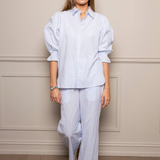 Sienna Pant Blue Seersucker (PRE-ORDER. LEV: UKE 21)