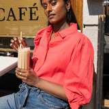 Amy Shirt Lipstick Linen