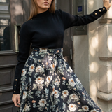 Astrid Skirt Antique Black Poplin