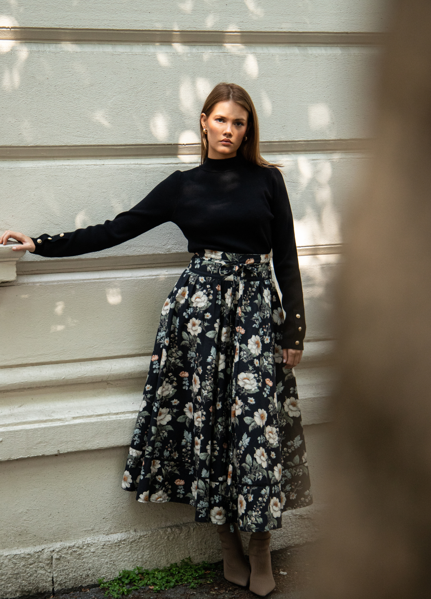 Astrid Skirt Antique Black Poplin – MISSMAYA NORWAY