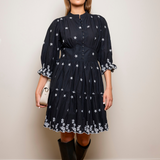 Scarlett Dress Noir Embroidery