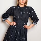 Scarlett Dress Noir Embroidery