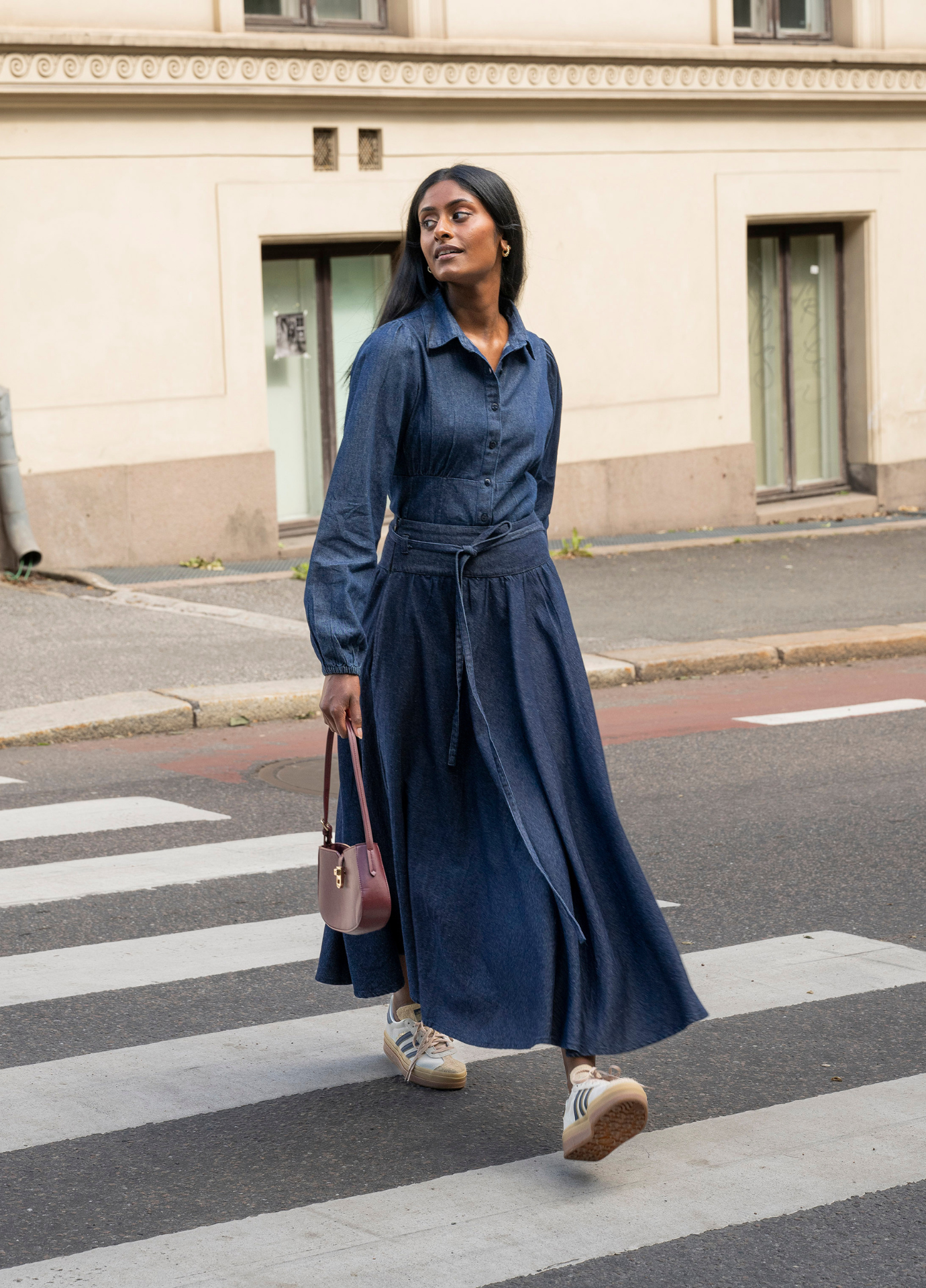 Astrid Skirt Dark Denim – MISSMAYA NORWAY