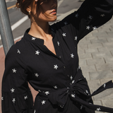 Gabriella Dress Noir Embroidery