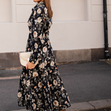 Vicky Midi Dress Antique Black Poplin