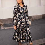 Vicky Midi Dress Antique Black Poplin