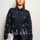 Live Blouse Noir Embroidery