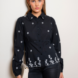 Live Blouse Noir Embroidery