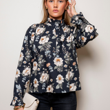 Ella Blouse Antique Black Poplin