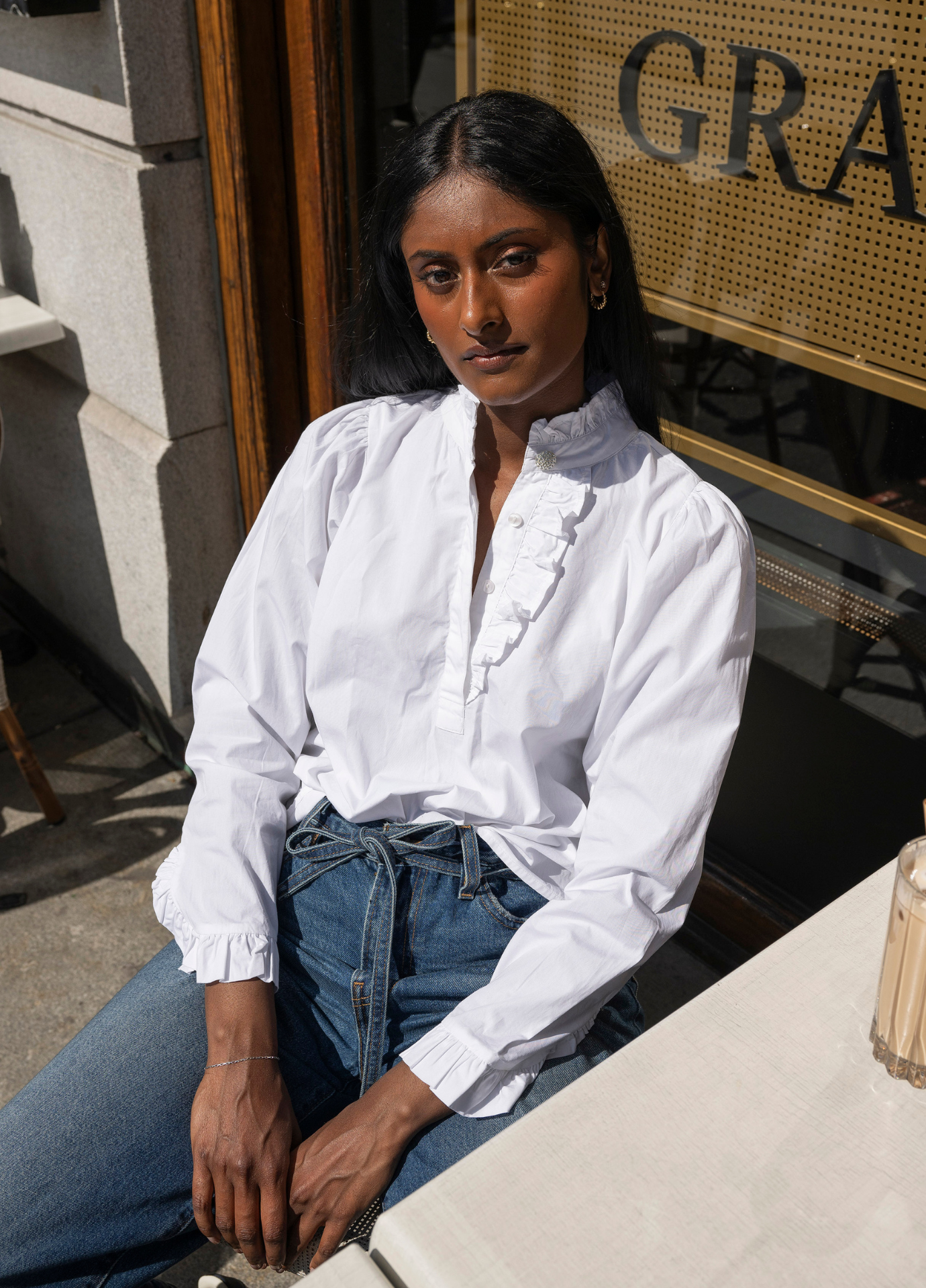 Ella Blouse Sugar White Poplin – MISSMAYA NORWAY
