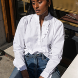 Ella Blouse Sugar White Poplin