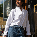 Ella Blouse Sugar White Poplin