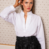 Ella Blouse Sugar White Poplin