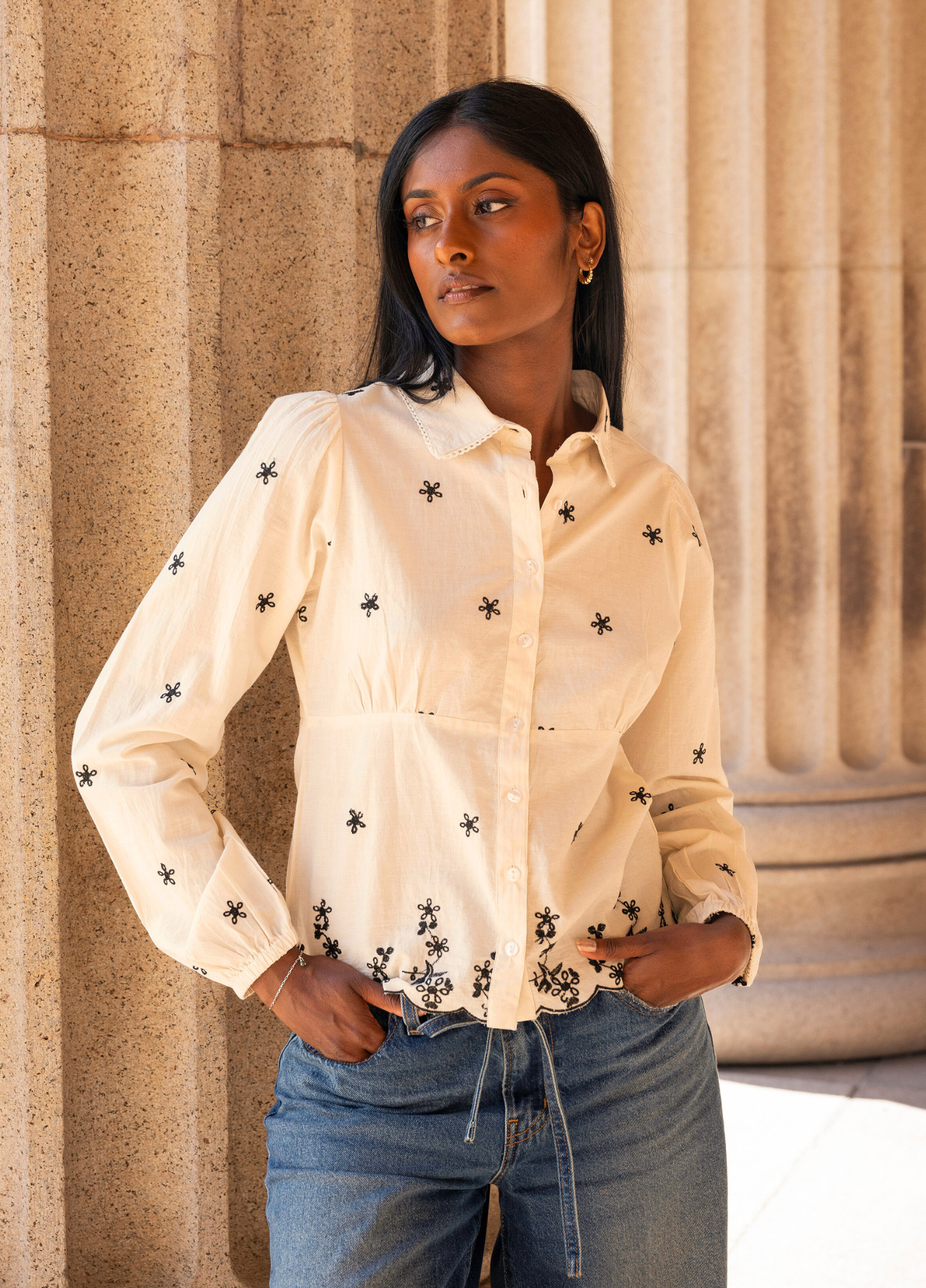 Live Blouse Buttercream Embroidery – MISSMAYA NORWAY