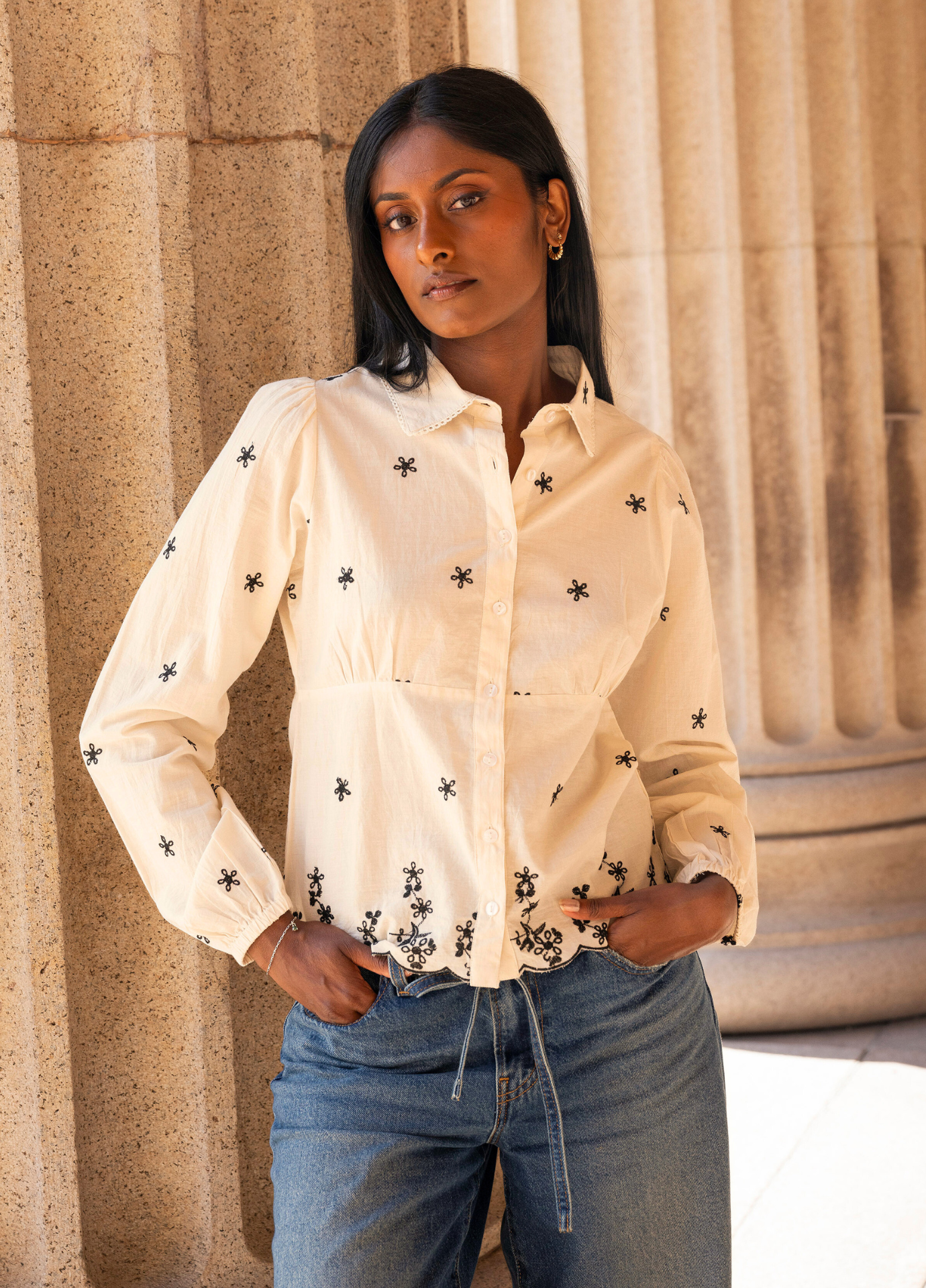 Live Blouse Buttercream Embroidery – MISSMAYA NORWAY
