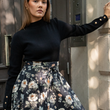 Stina High Neck Jet Black