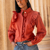 Maya Blouse Cinnamon (PRE-ORDER. DEL: WEEK 35)