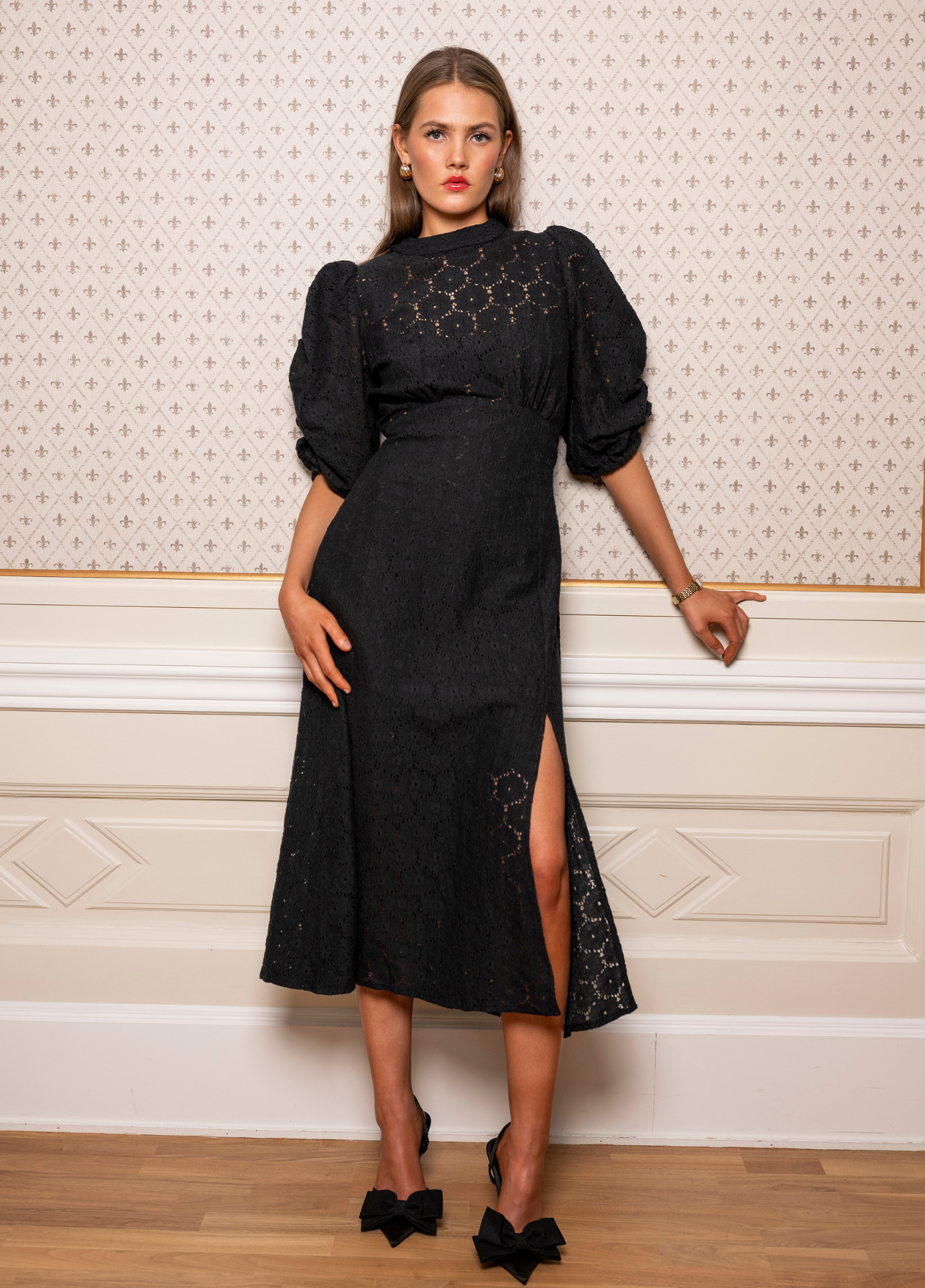 Dakota Dress Black Lace – MISSMAYA NORWAY
