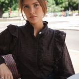 Maya Blouse Mocha (PRE-ORDER. DEL: WEEK 35)