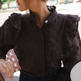 Maya Blouse Mocha (PRE-ORDER. DEL: WEEK 35)