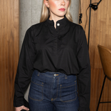 Ella Blouse Ebony Poplin