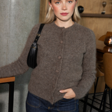 Ulla Mohair Cardigan Taupe