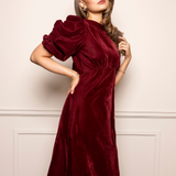 Dakota Dress Velvet Bordeaux (PRE-ORDER. DEL: WEEK 41)