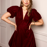 Blake Dress Velvet Bordeaux (PRE-ORDER. DEL: WEEK 41)