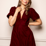Blake Dress Velvet Bordeaux (PRE-ORDER. DEL: WEEK 41)