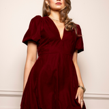 Blake Dress Velvet Bordeaux (PRE-ORDER. DEL: WEEK 41)
