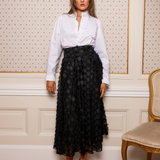 Astrid Skirt Black Applique (PRE-ORDER. DEL: WEEK 41)