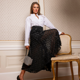 Astrid Skirt Black Applique (PRE-ORDER. DEL: WEEK 41)
