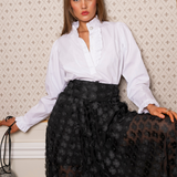 Astrid Skirt Black Applique (PRE-ORDER. DEL: WEEK 41)