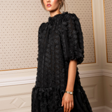 Laura Dress Black Applique (PRE-ORDER. DEL: WEEK 41)