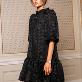 Laura Dress Black Applique (PRE-ORDER. DEL: WEEK 41)
